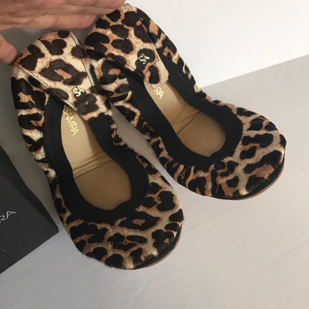 Yosi Samra Calf Hair Leopard print Fold-up Fat