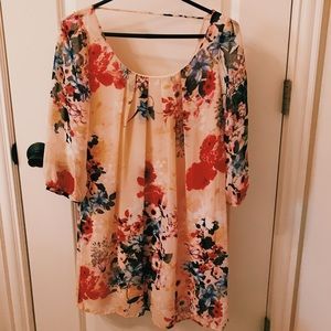 L I G H T - P I N K 3/4 sleeve mini dress