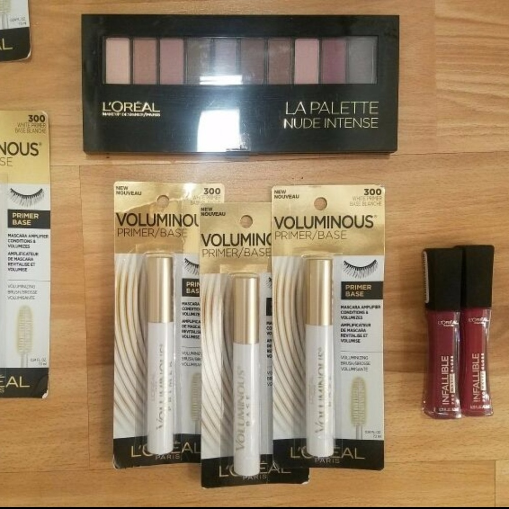 L'Oreal Eyeshadow Mascara Primer Gloss Makeup LOT