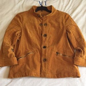 Live a Little Corduroy Orange Jacket