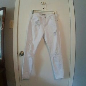 Judy Blue white distressed jeans. Brand new!