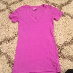 Victoria secret PINK. Fuchsia v-neck tshirt