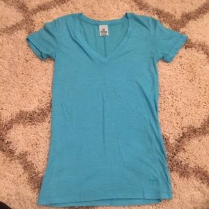 Victoria secret PINK. Bright blue v-neck tshirt