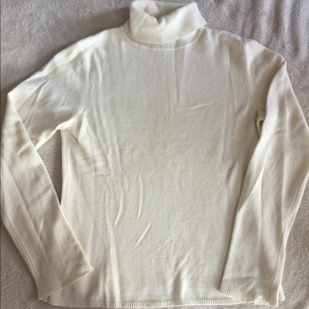 Cashmere turtleneck.