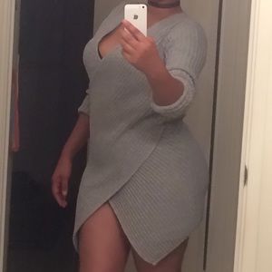 Fashion Nova Right Intentions Dress Grey
