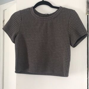 cute grey girded crop top