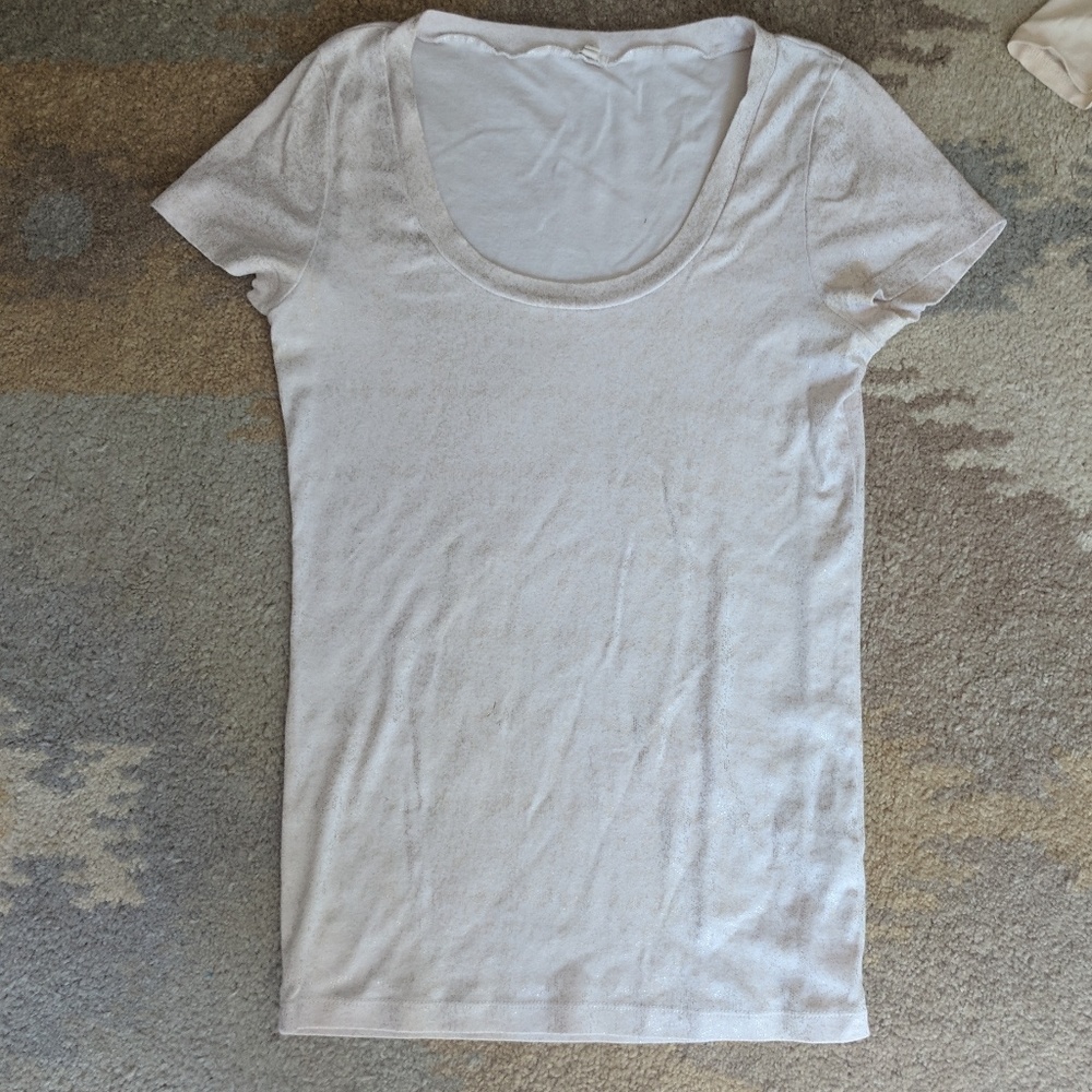 Gold speckled Jcrew scoop neck