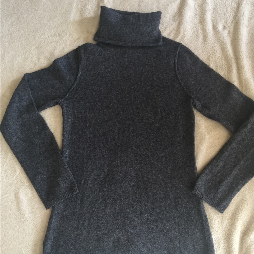 Charcoal grey turtleneck sweater