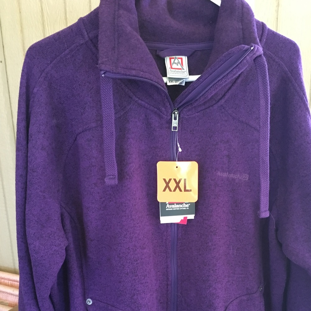 Purple Avalanche zip front jacket