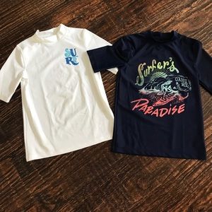 2 brand new boys swim shirts