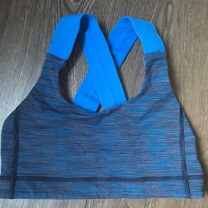Striped blue ALL SPORTS lululemon bra size 4