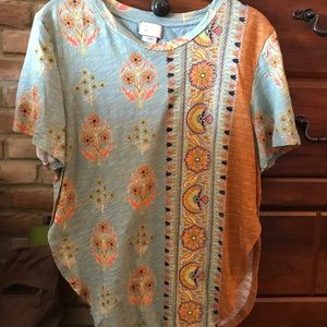 Anthropologie Bohemian Print Tee