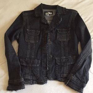 Live A Little Blue Jean Jacket Size Large