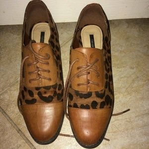 Cheetah print oxfords