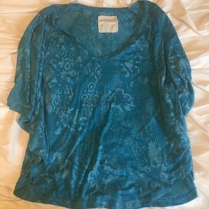 Turquoise oversized shirt