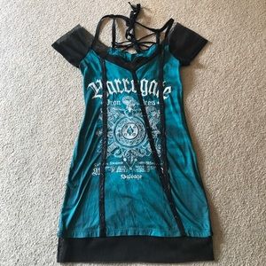 Salvage Teal & Black Shirt