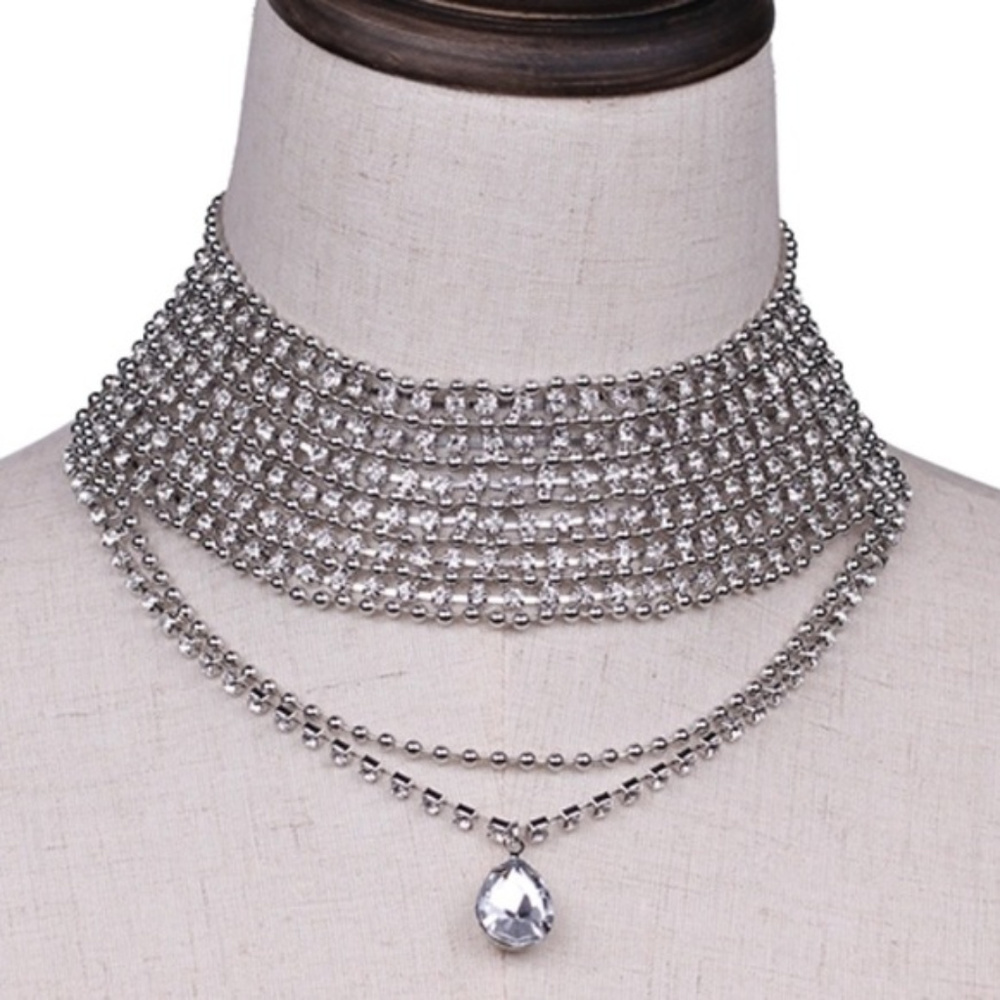 Stunning Coachella Choker Rhinestone NWT Festival - Picture 2 of 6