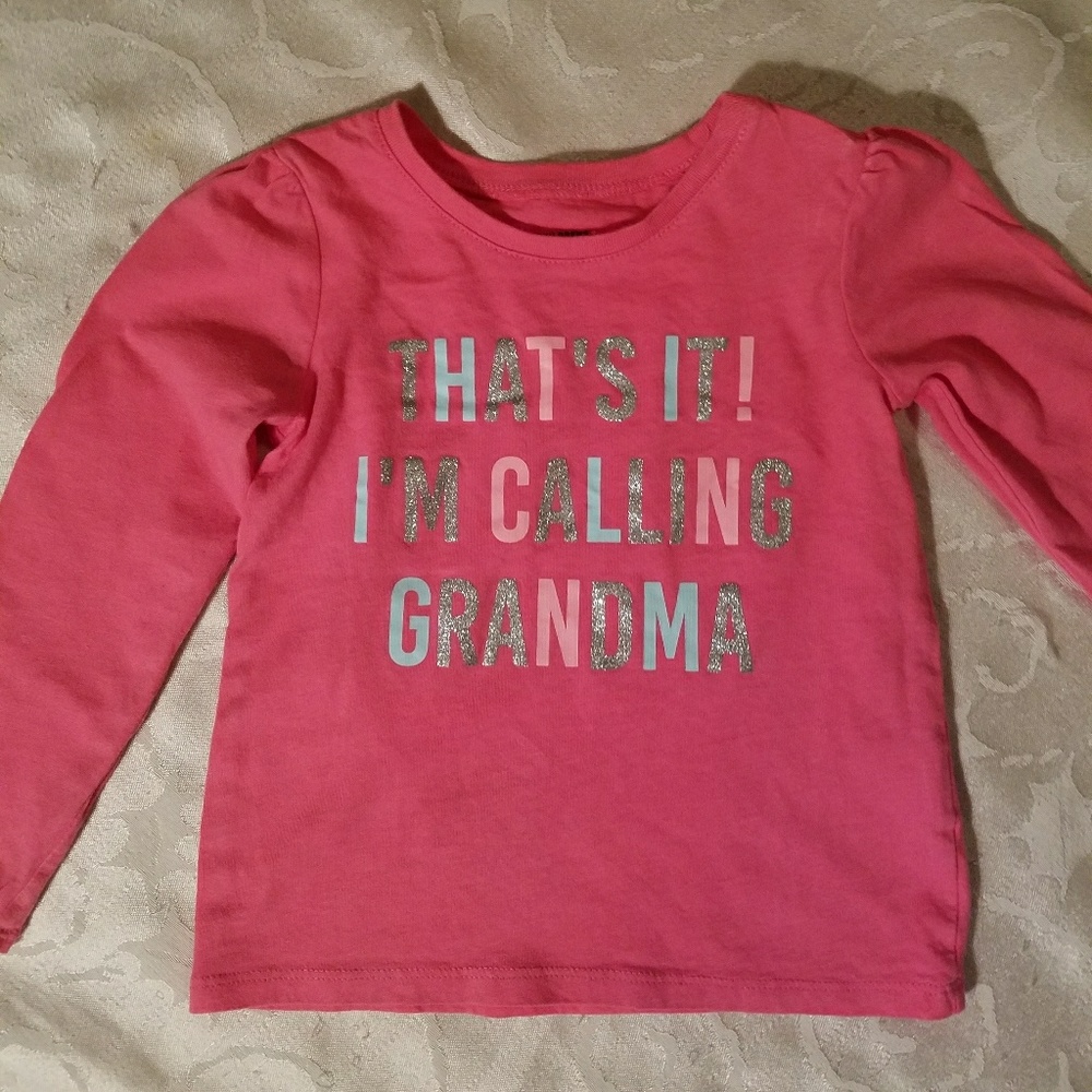 Toddler Girl Calling Grandma Tee