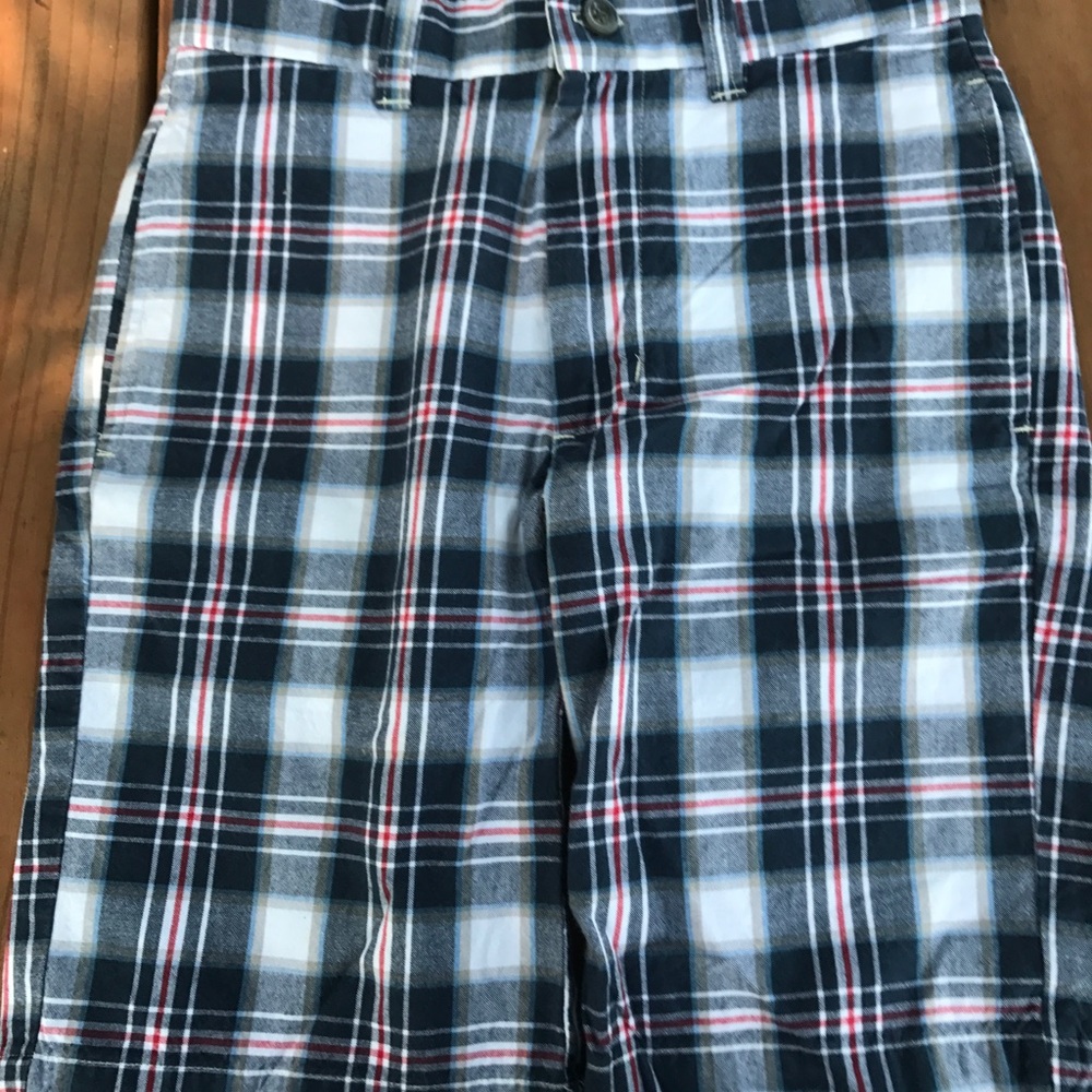 First Wave Boys plaid shorts