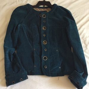 Live a Little Corduroy Jacket Blue Large