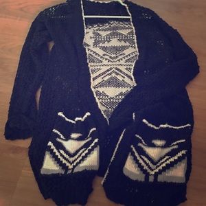 Black and white Knit cardigan