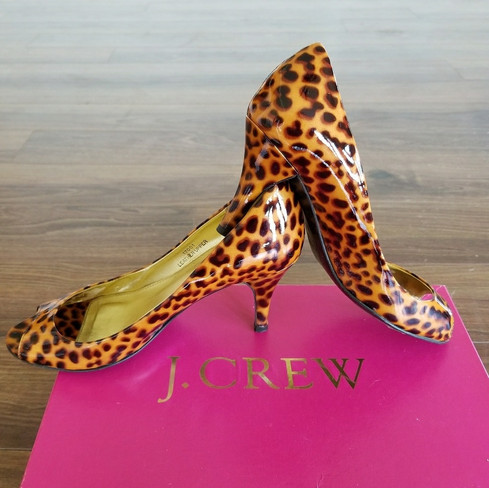 J, Crew Leather Peep Toe