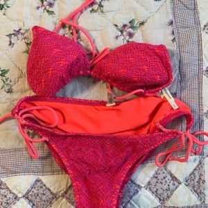 bright pink bikini