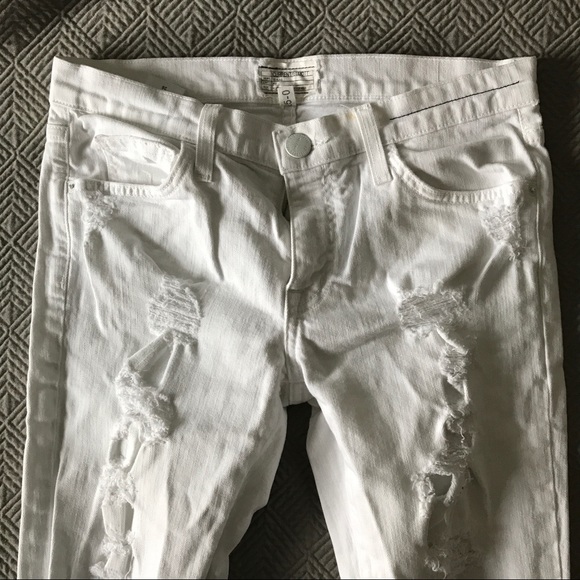 Current Elliot Ripped White Boyfriend Jean - Picture 3 of 5
