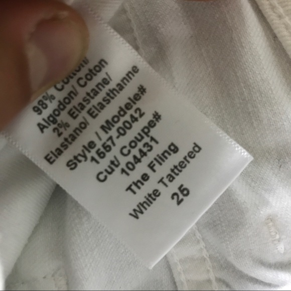 Current Elliot Ripped White Boyfriend Jean - Picture 5 of 5