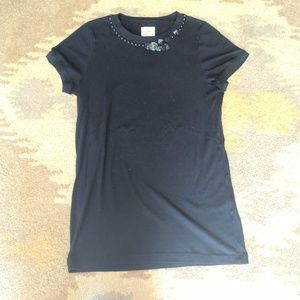 Navy JCrew embellished tee