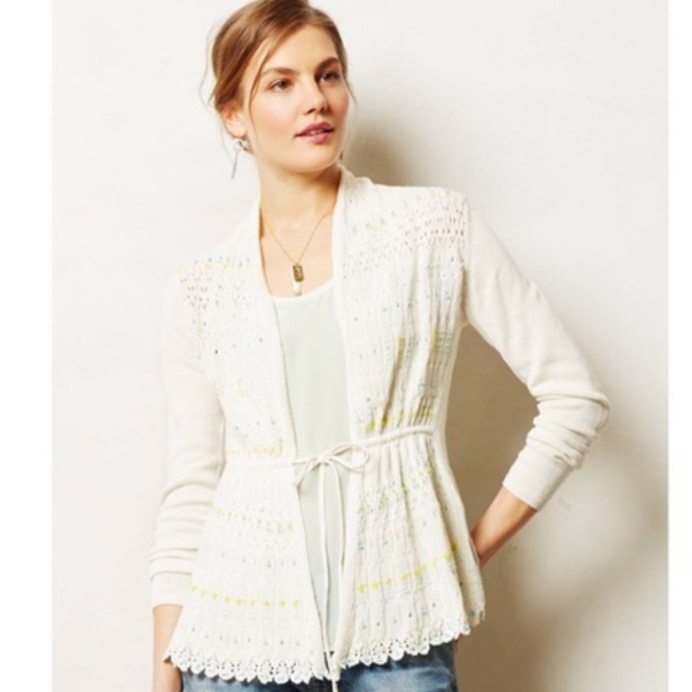 NWOT Anthro "Lazuli Dusted Cardigan"