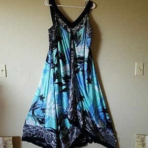 Style & Co. Plus Sleeves Handkerchief Hem dress