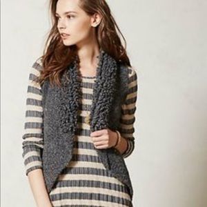 Anthropologie grey sweater vest
