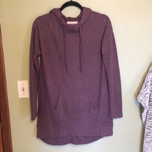 Cozy tunic length sweatshirt