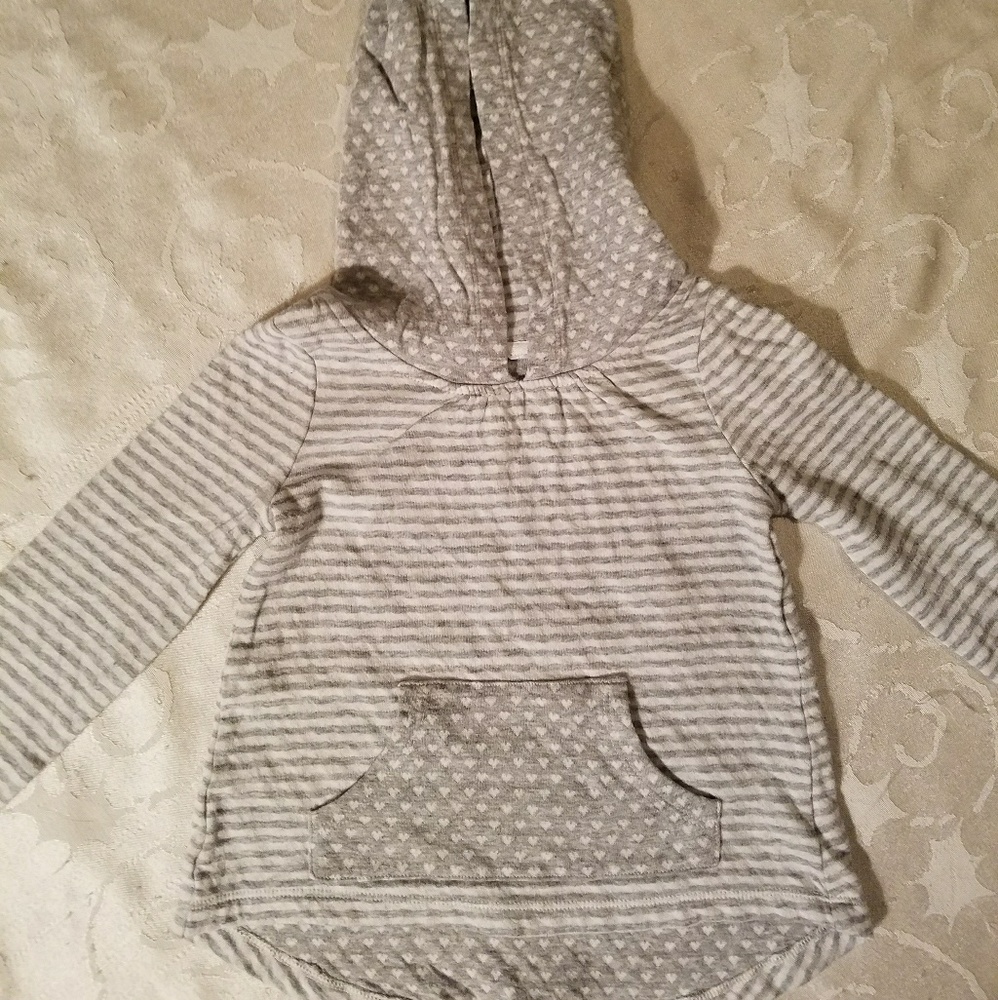 Toddler Girl High Low Hooded Top