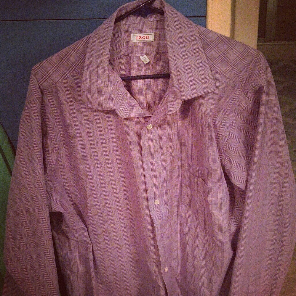 Men's TALL IZOD DRESS Shirt, purple