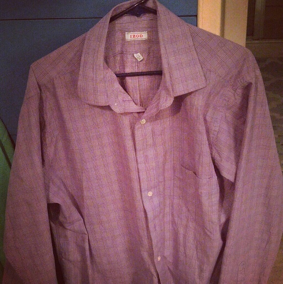 Men's TALL IZOD DRESS Shirt, purple - Picture 1 of 2