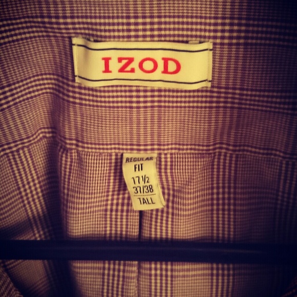 Men's TALL IZOD DRESS Shirt, purple - Picture 2 of 2