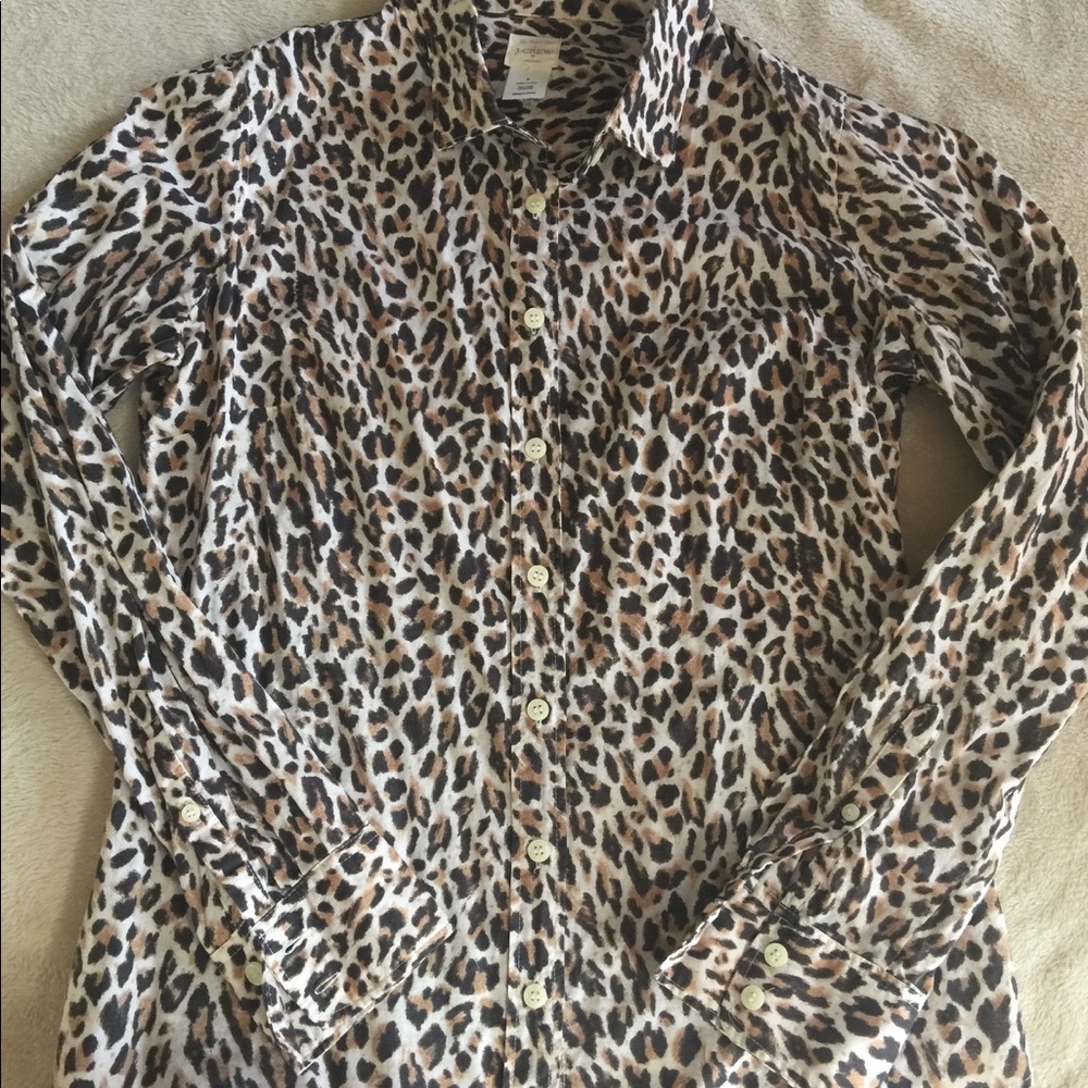 Jcrew cheetah print blouse