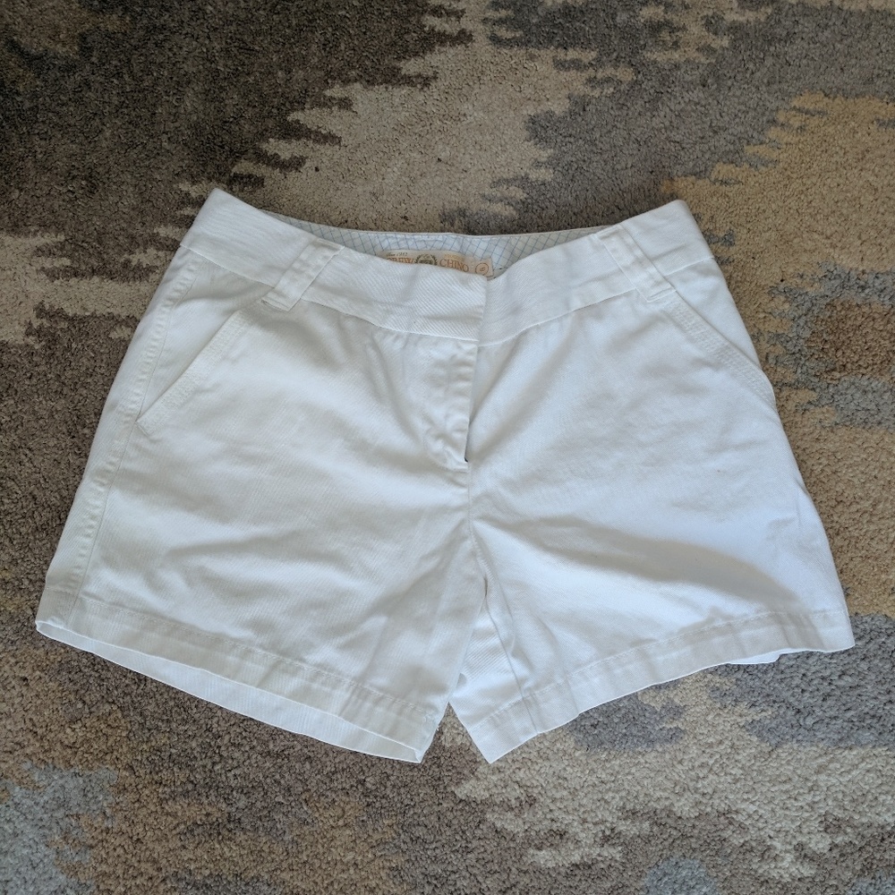 White chino shorts