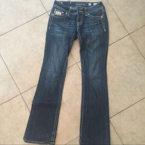 Miss Me bootleg denim with diamond on pockets