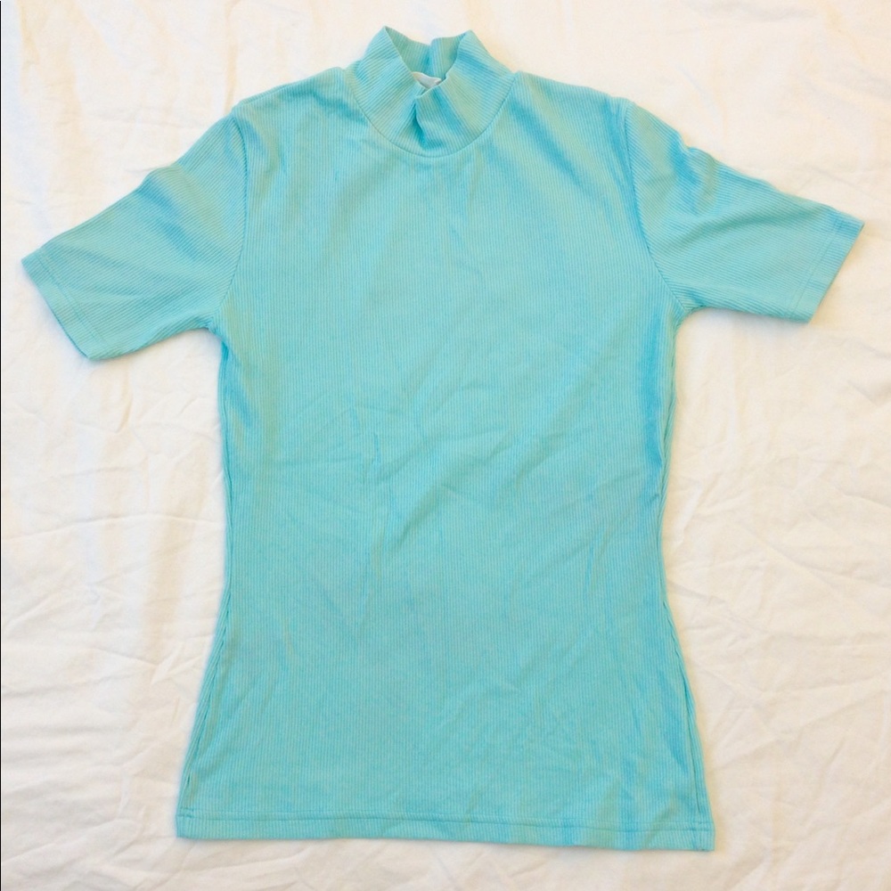 ETAM Fitted Turquoise short sleeved top