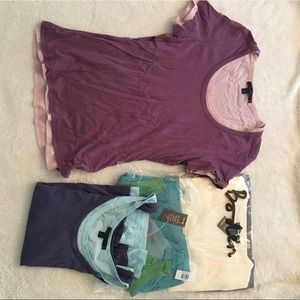 4 pairs of Boden layering shirts, tees and tanks