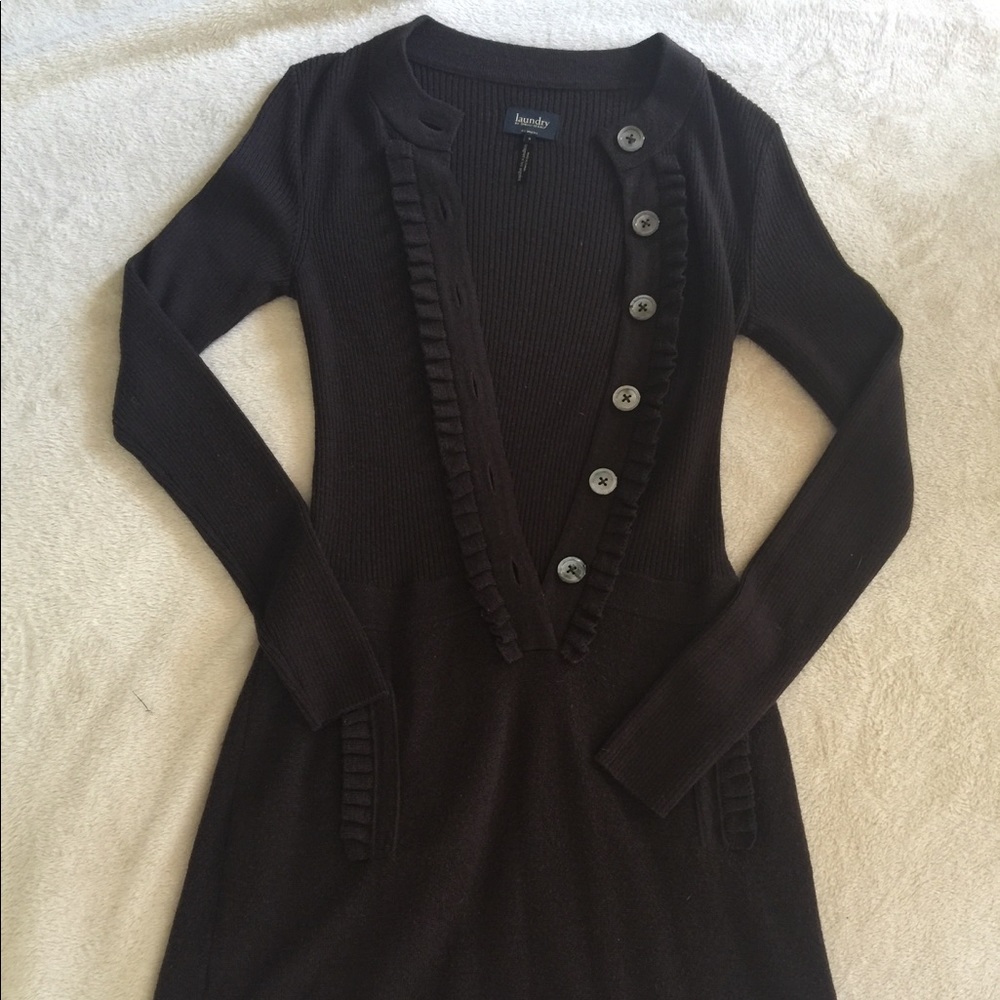 Chocolate brown sweater dress
