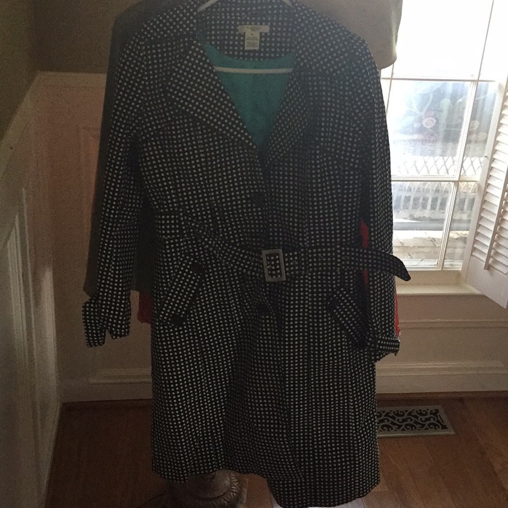 Vertigo Gingham Black & White Trench coat