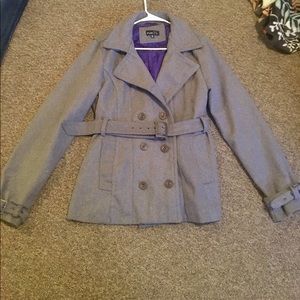 Gray pea coat