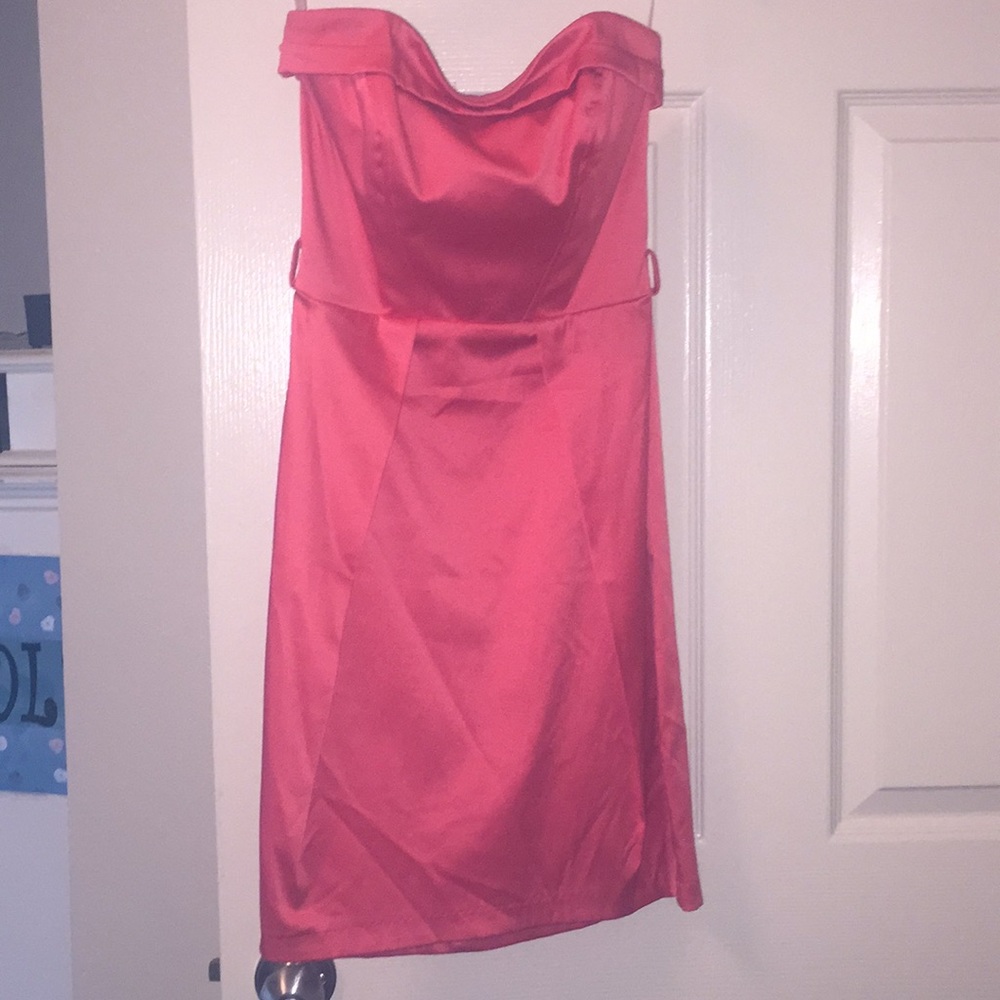 Hot pink tube dress