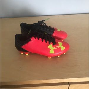 Boy's pair Under Armour soccer cleats