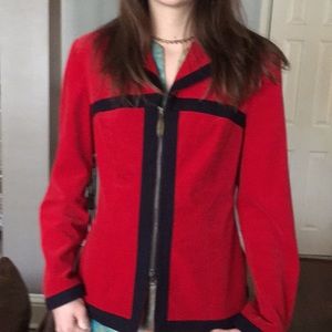 Vintage Armani red velvet jacket.  Great condition