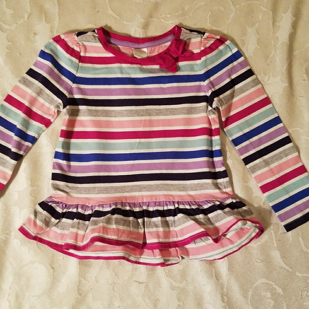 Toddler Girl Striped Peplum Top
